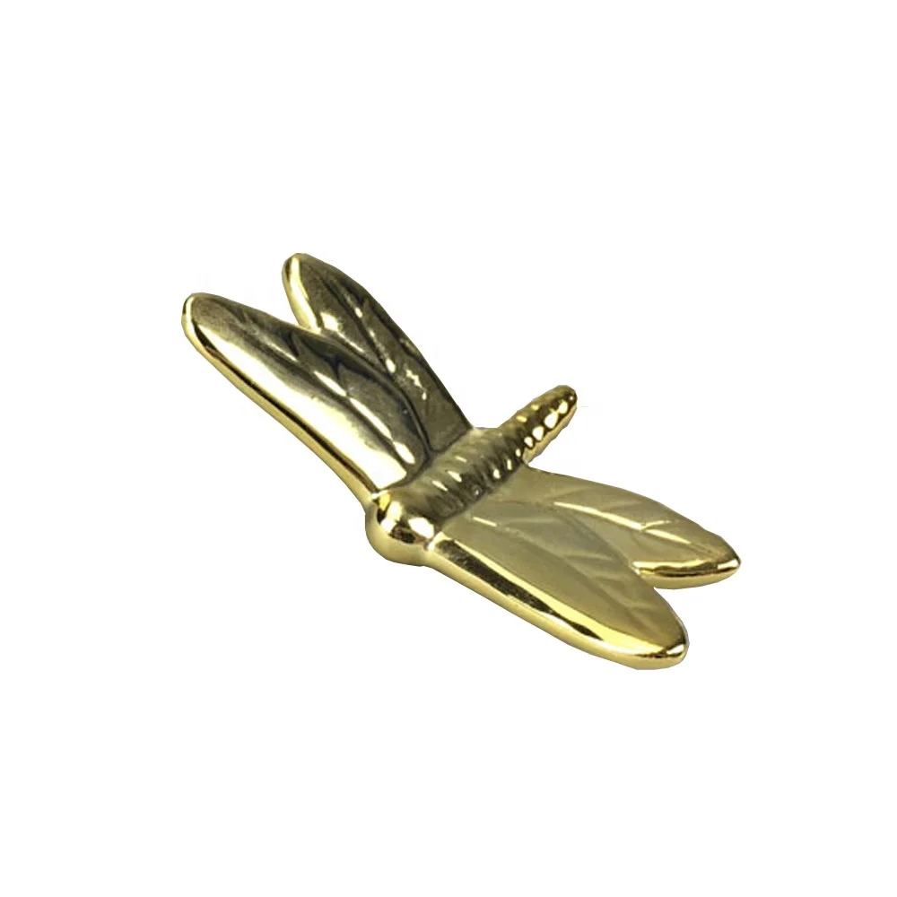 White and Gold Decorative Accessories Handmade Mini Ceramic Butterfly