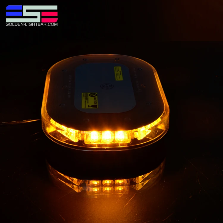 
Super Slim Amber 3W Magnet Mounted Mini Led Light Bar 