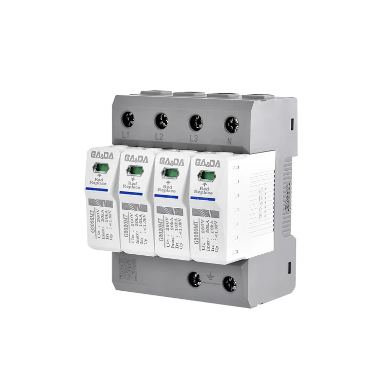 AC SPD Lightning Arrester 80KA 4P 280V power supply Surge Protective Device
