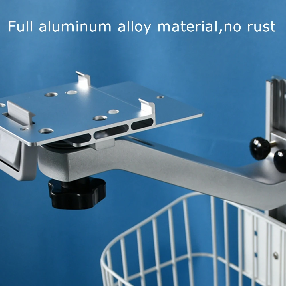 S-arm wall mount Monitor machine stand Fix-plate adjustable sensor bracket with basket compatible mindray IMEC EPM IPM