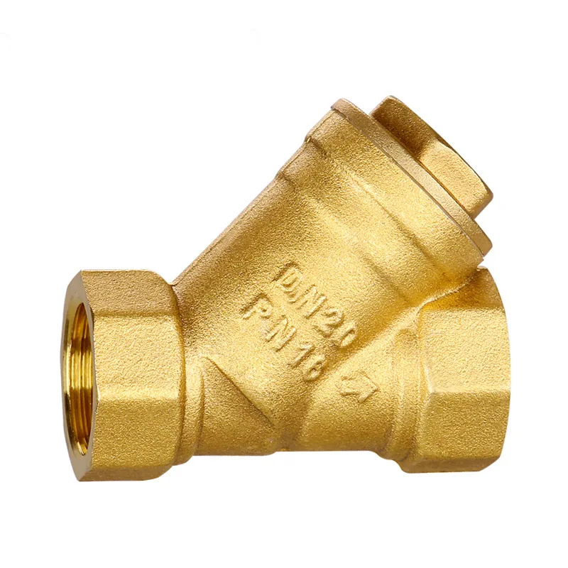 Valve body Y type brass copper strainer pipe fittings filter ball check valve body