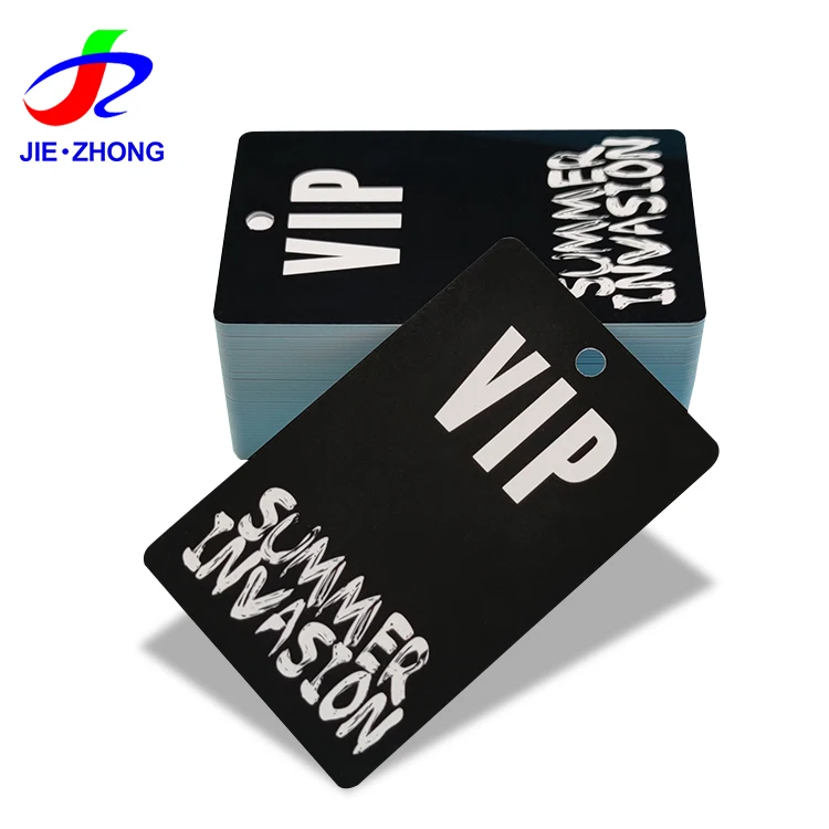 Personalized Customized PVC Plastic VIP Member Loyalty Card With Hole