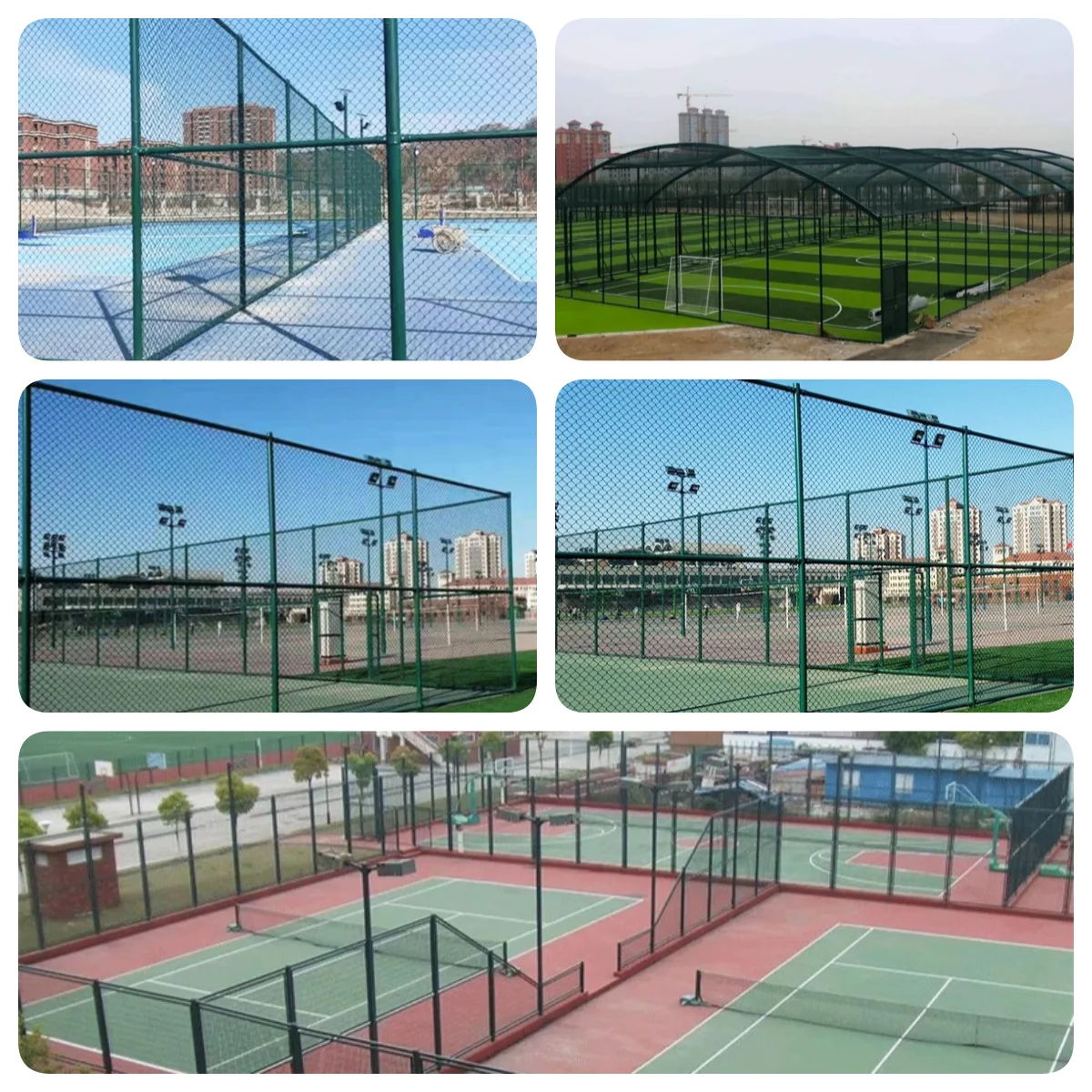 Portable Indoor Panoramic Paddle Tennis Court Steel Material Basketball Tennis Fence Netting Outdoor Direct Sale Supplier