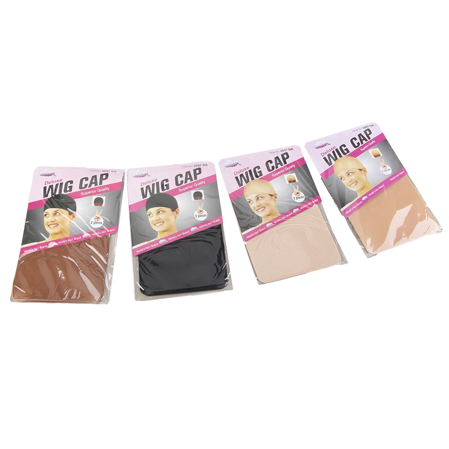 
Springy Hair Nets Stretch Mesh Snood Brown Beige ventilated wig cap 