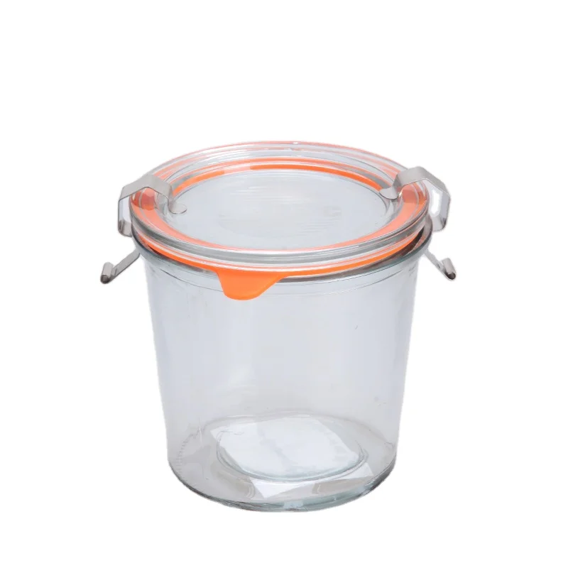 stock cheap pickle bottle preserving glass jar  with clip and seal