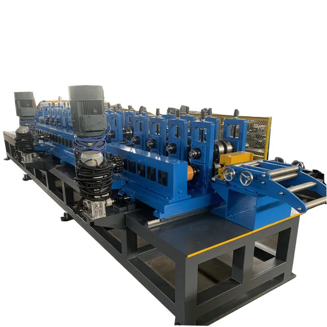 Full Automatic light gauge slotted C U channel steel frame making metal stud and track furring rolling forming machine