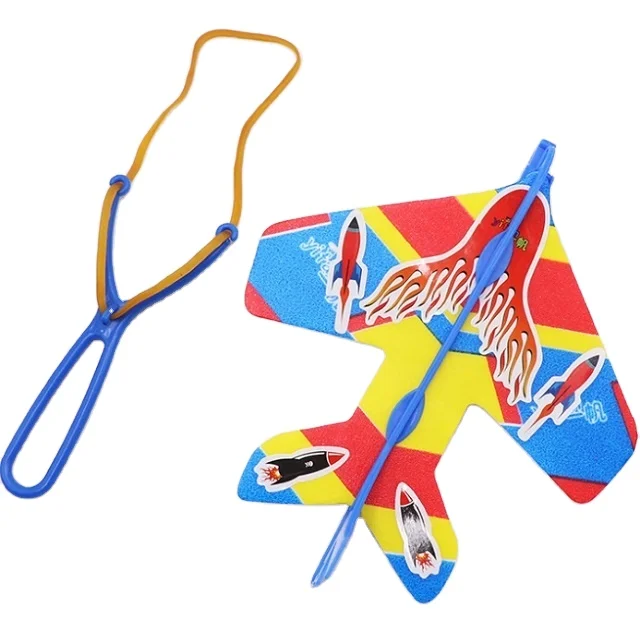 Hot Selling Cheap Children Favorite Led Luminous Slingshot Helicopter Airplane For Kids