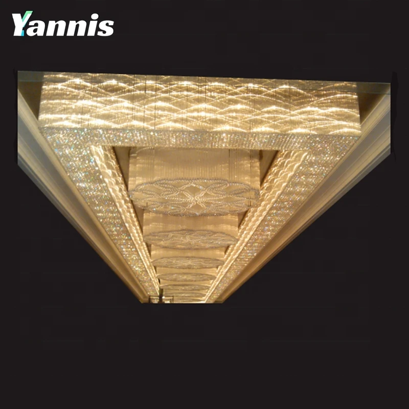 Wholesale Led hallway living room hotel modern indoor k9 crystal chandelier