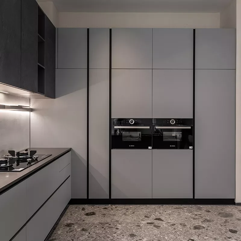 2023 smart home and kitchen customized tall thin modern storage furniture shaker kitchen cabinets