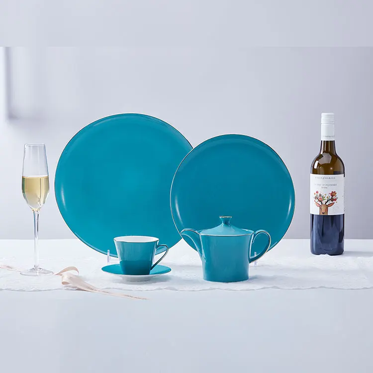 PITO Factory plates sets dinnerware home and kitchen wedding decoration Bone China tableware sustainable eco friendly Bone China