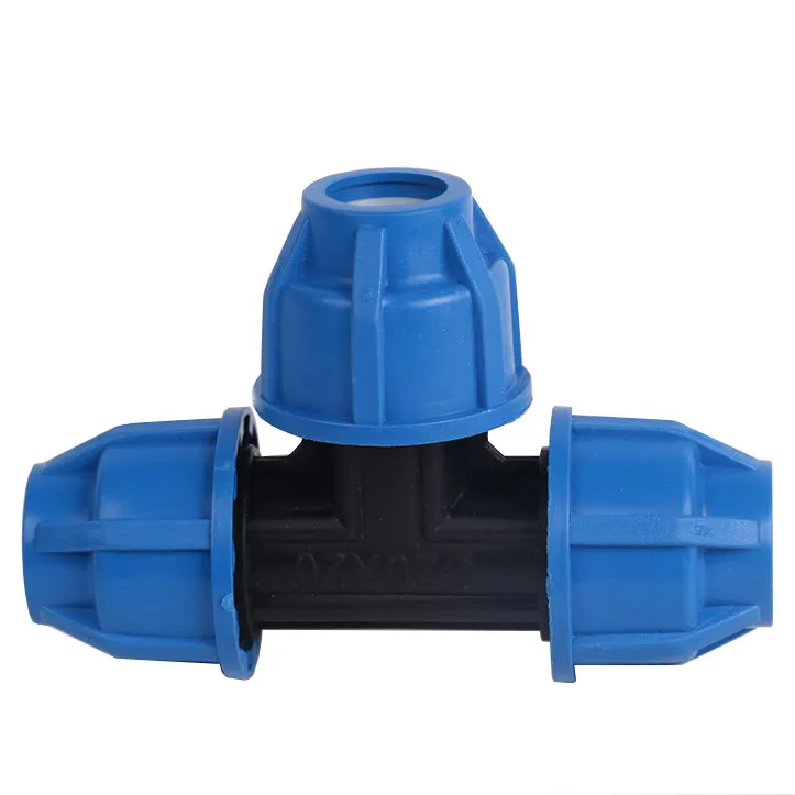 Hot sale China factory Plastic HDPE Quick Connector pe thread tee
