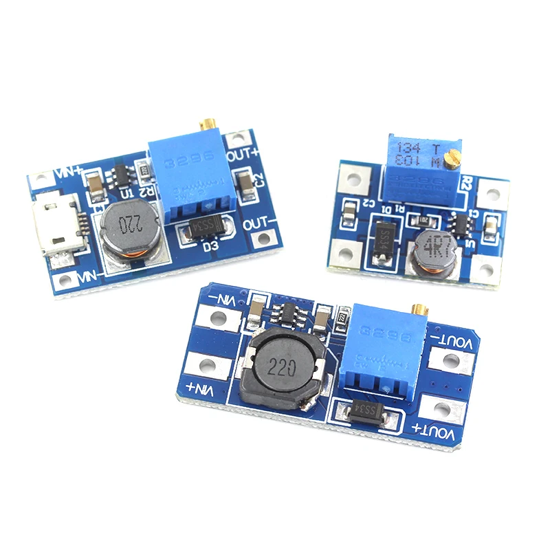 Power Supply Booster Module 12V Electronic Component Boards Micro Interface 2A DC DC Adjustable Step Down Power Control Module