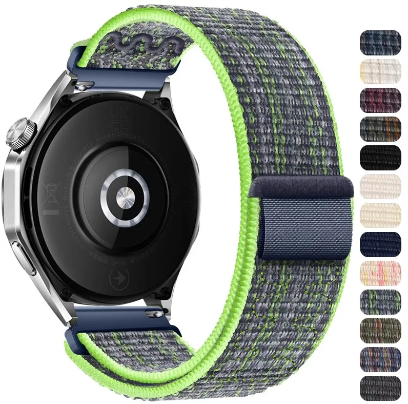 20mm 22mm Nylon Strap for Samsung Galaxy Watch 6 5 4 Fashion Band Classic Sport  Active 2 Gear S3 Bracelet for Huawei Watch GT4
