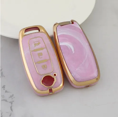 Factory sales  Car key cover For BMW key Hotselling Gold edge TPU Auto key case for Nissan car key