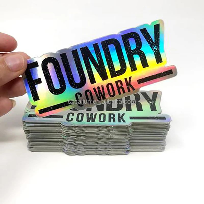 Customized logo easy peel off decoration   die cut  sticker