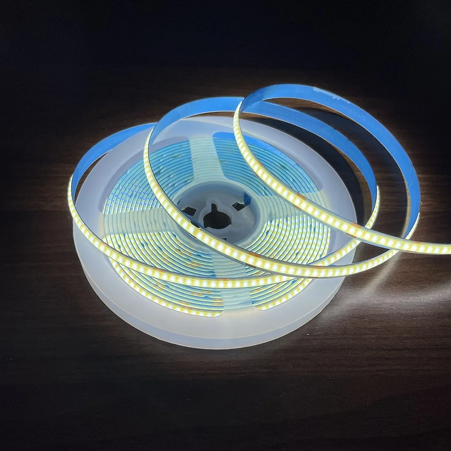 10m/roll dc 12v 24v cob flexible led strip lights 3mm 5mm 8mm