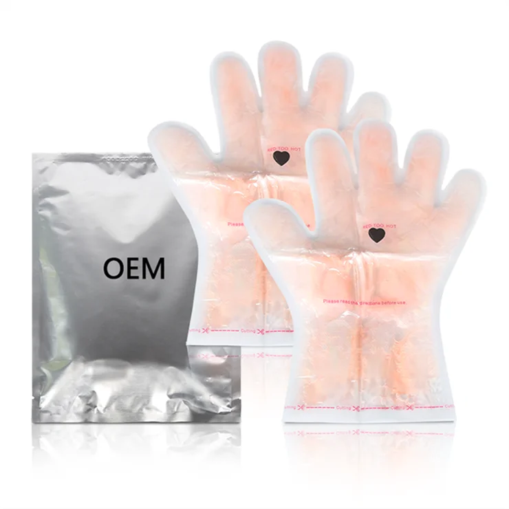 Private label whitening exfoliating disposable paraffin wax hand gloves mask