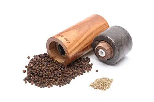 Wholesale Kitchen Tool Marble and Acacia Wooden Pepper Grinder Mill