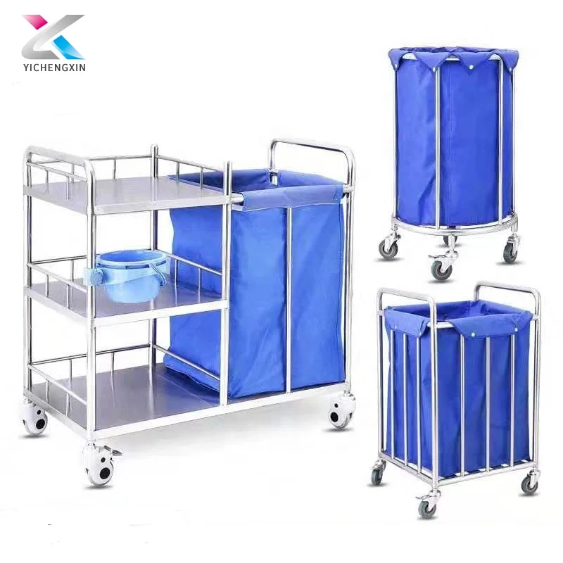 
Best sales stainless steel dirt cart hospital emergency cart 