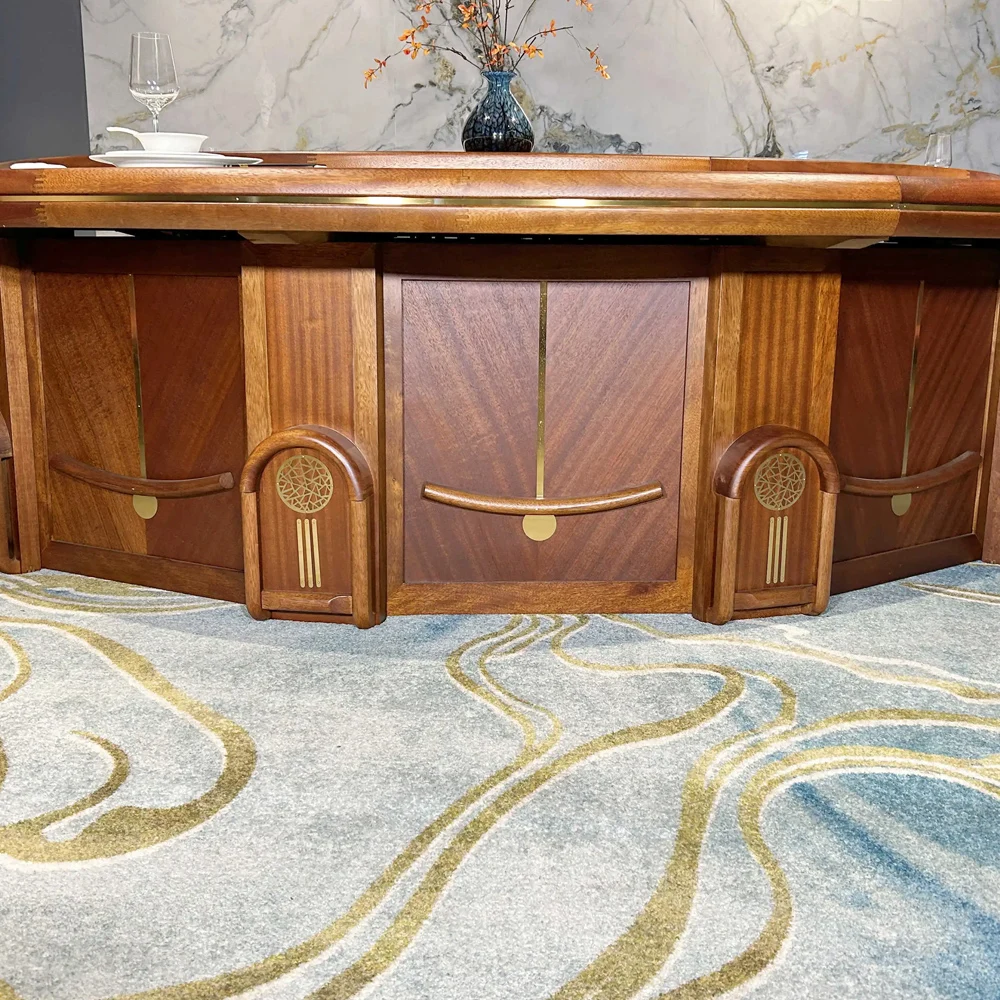 Zhuoyue DDYZ08 auto dinner hotel furniture supplier Electric Large Round Table antique Banquet Wood Rotatable Dining Tables