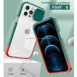 Double Color Camera Protective Push Slide Window Shockproof TPU Mobile Phone Cover for Redmi Note 11 Note 11pro HOT 11 play