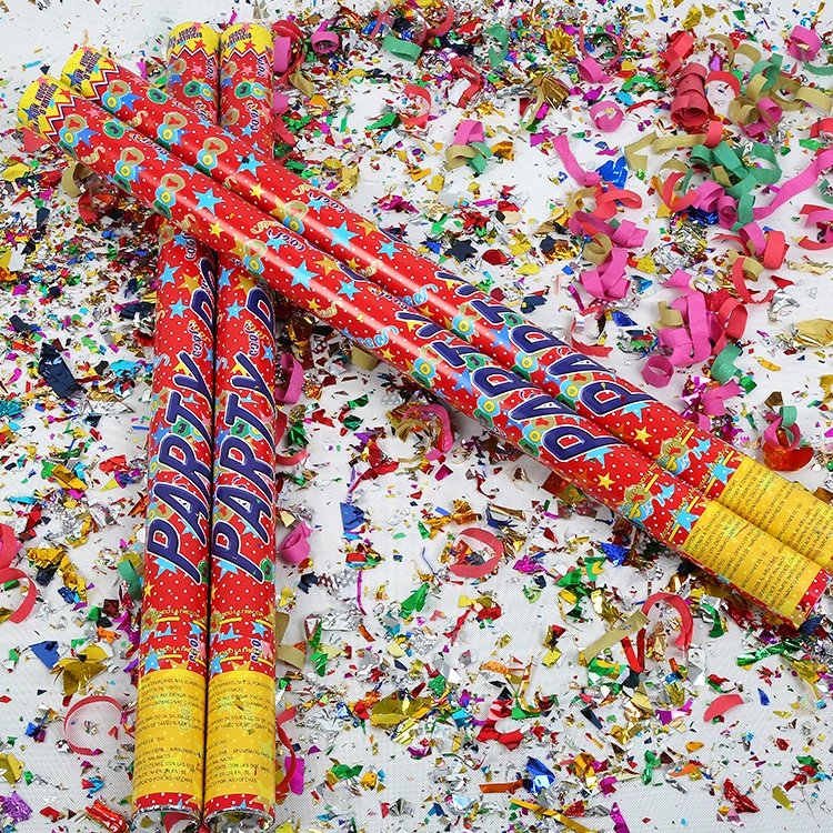 Оптовая продажа от производителя, одноразовый ручной красочный пушка с конфетти для вечеринки, Поппер для сцены