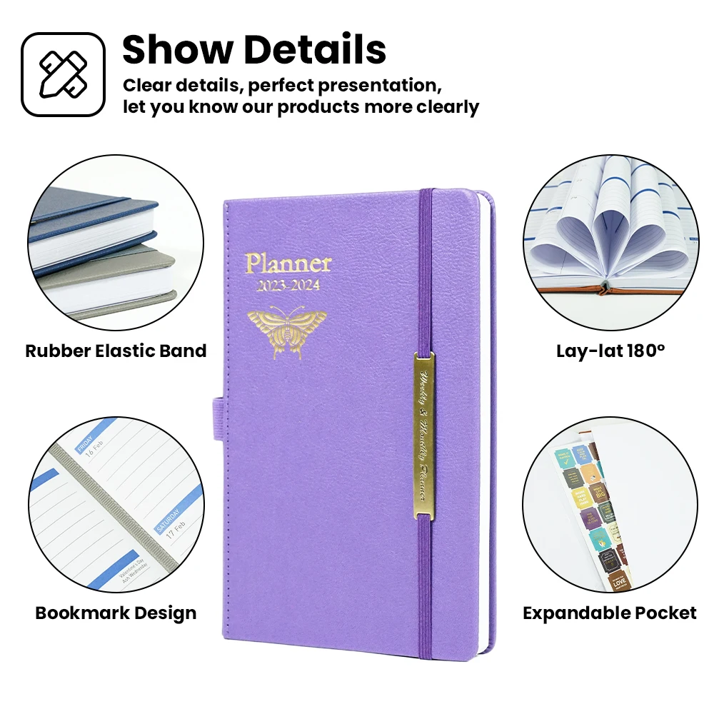 Pu Leather Hardcover Sublimation Blank Custom Logo Aesthetic Binder Notebook Manufacturers