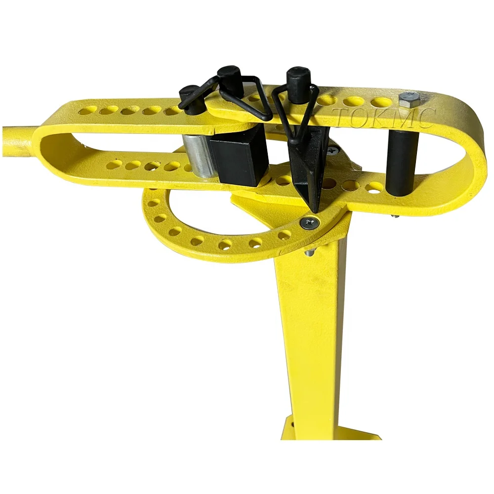 YP-38 Manual Scroll Bender Roll Forming Machine Steel Bar Carbon Steel End Forming Sustainable 8x32 ,6x50mm Provided Gearbox 24