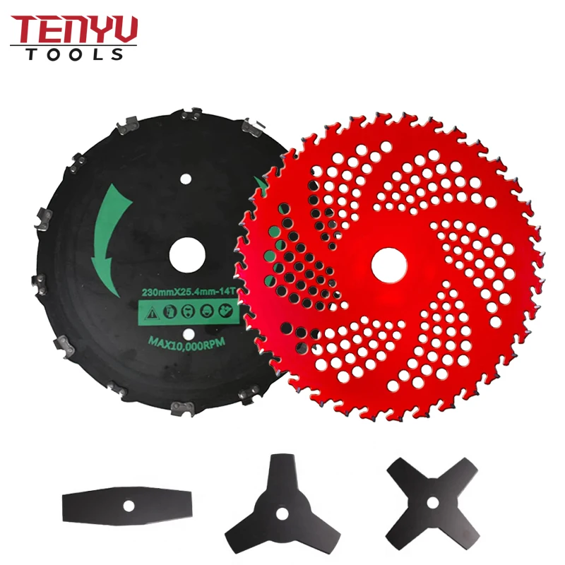 10inch 255mm 40t Brush TCT circular saw cutting blade disc design for grass accept oem package