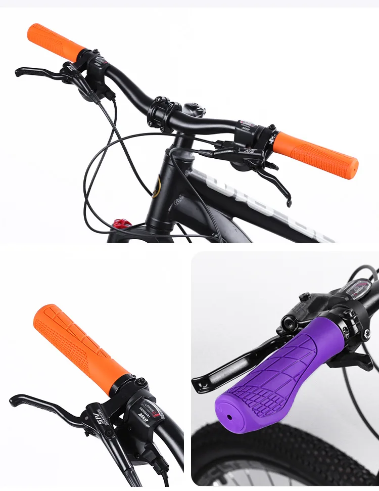 Bicycle Grips Silicone Bicycle Handle Grips Road MTB Bike Handlebar Grip with Rubber Handle Bar End Plug Bicycle Accessories
