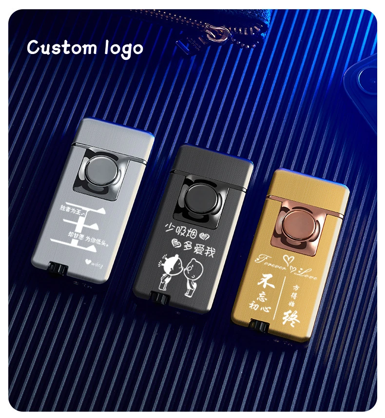 2023 Two Types Of Flames Butane Gas Lighter Windproof Blue Straight Flame And Soft Flame Lighter Custom Logo