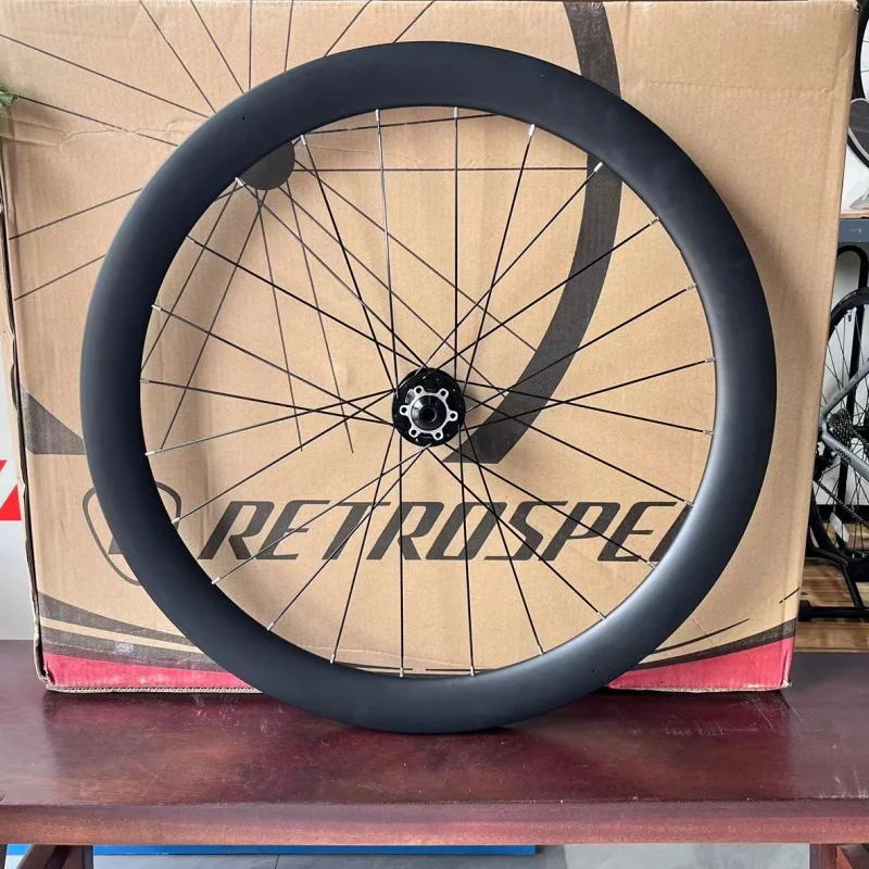 Twitter Road Bike Carbon Fibre Wheel Set 4 Bearing Racing 700C Carbon Coated Hub TWITTER Lightweight Wheels Thru Axle Disc Brake