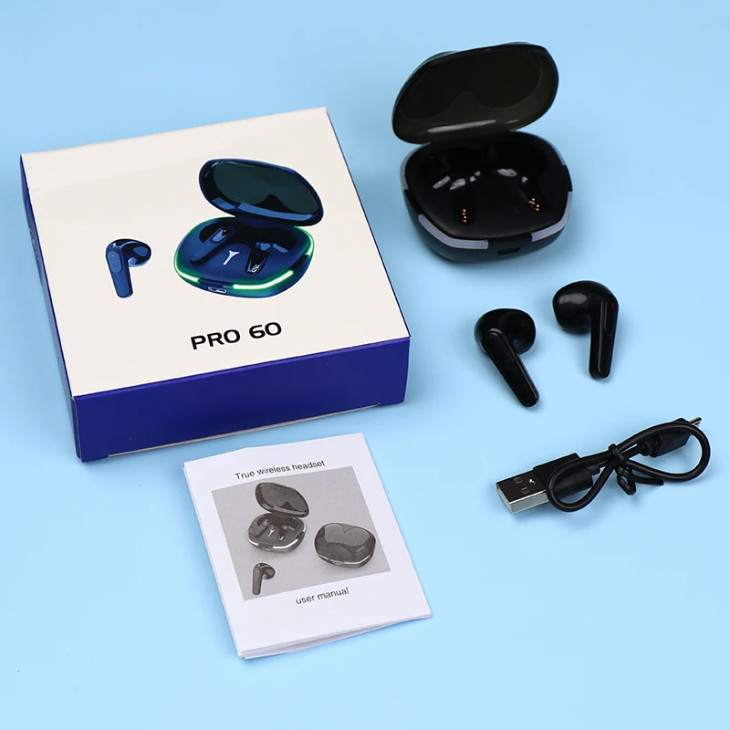 Audio Sharing pro60 Gaming Headsets Bluetoothes Wireless Earphones Deep Bass Noise Cancelling TW earphone Headphone