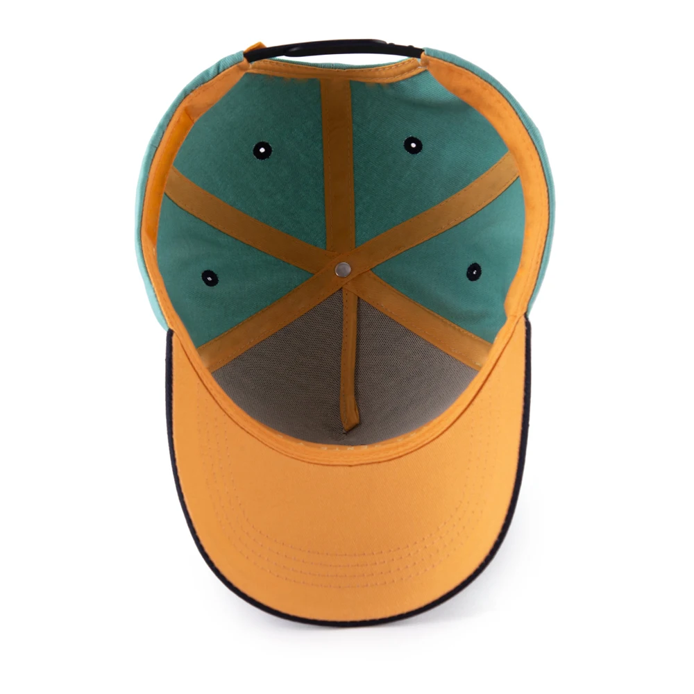 New style color block chapeau custom design cotton embroidery logo curved brim 5 panel two tone structured baseball cap