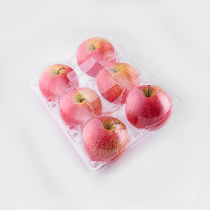 
Eco Friendly Plastic Containers Transparent Clamshell Blister Fresh Apple Fruit Packaging Boxes 