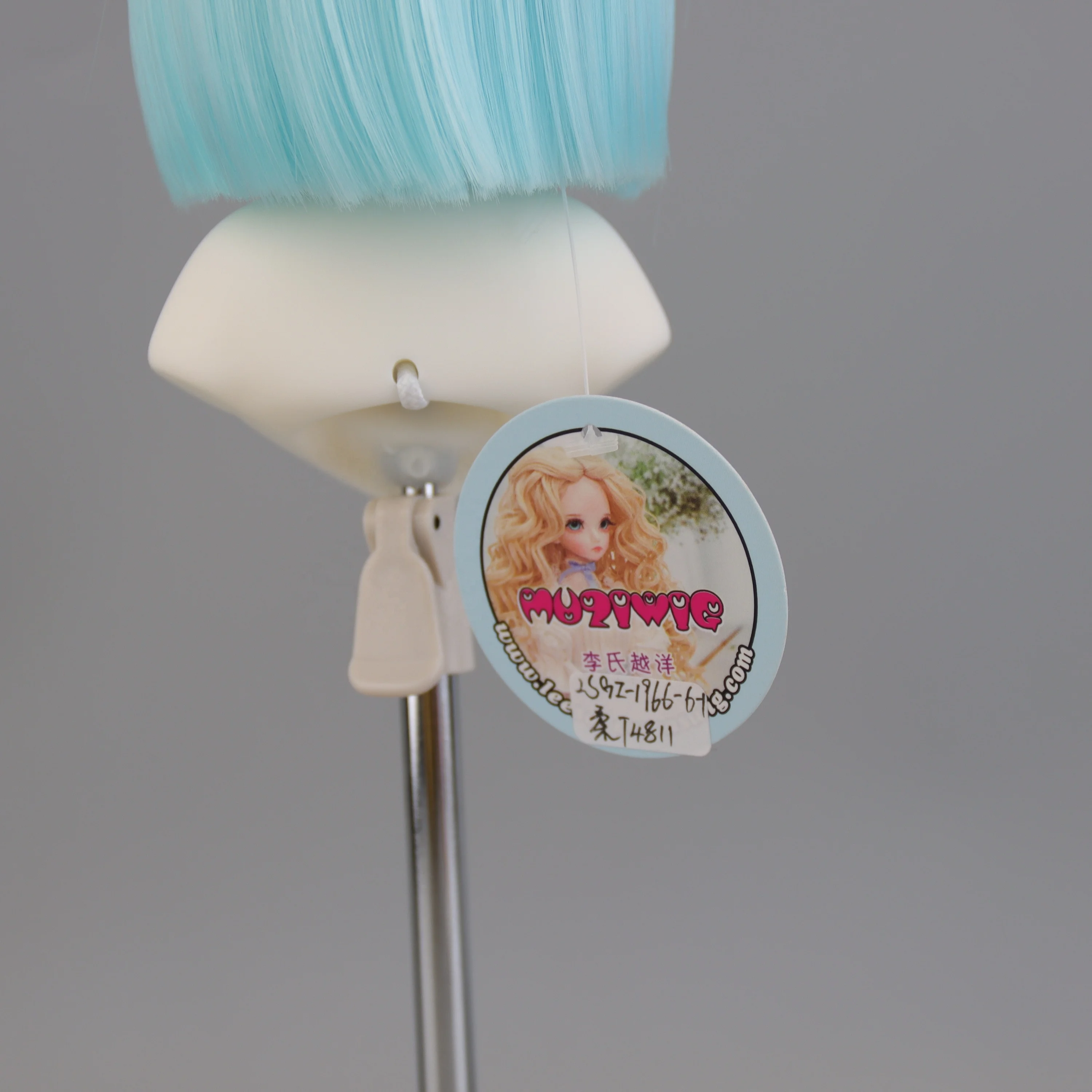 1/6 BJD Doll Wigs Blue Bob Style With Bangs For 16-16.5 cm 6-7 Inch Head Doll Hair For SD BJD MSD Doll Tress Accessories