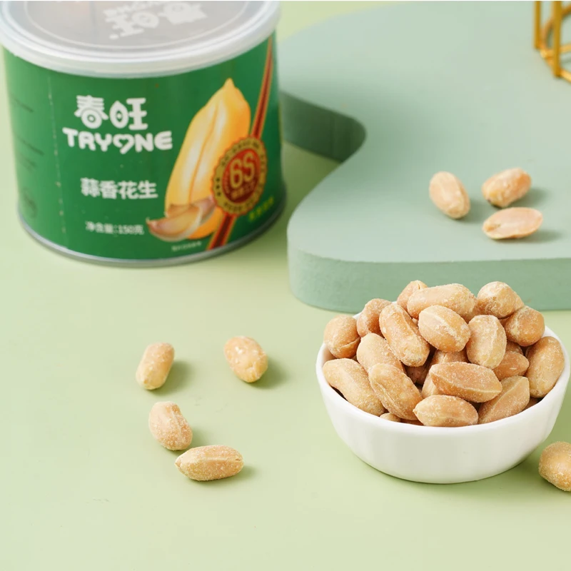 2 Nutritious Roasted Garlic  Coated Peanuts Nuts Snacks