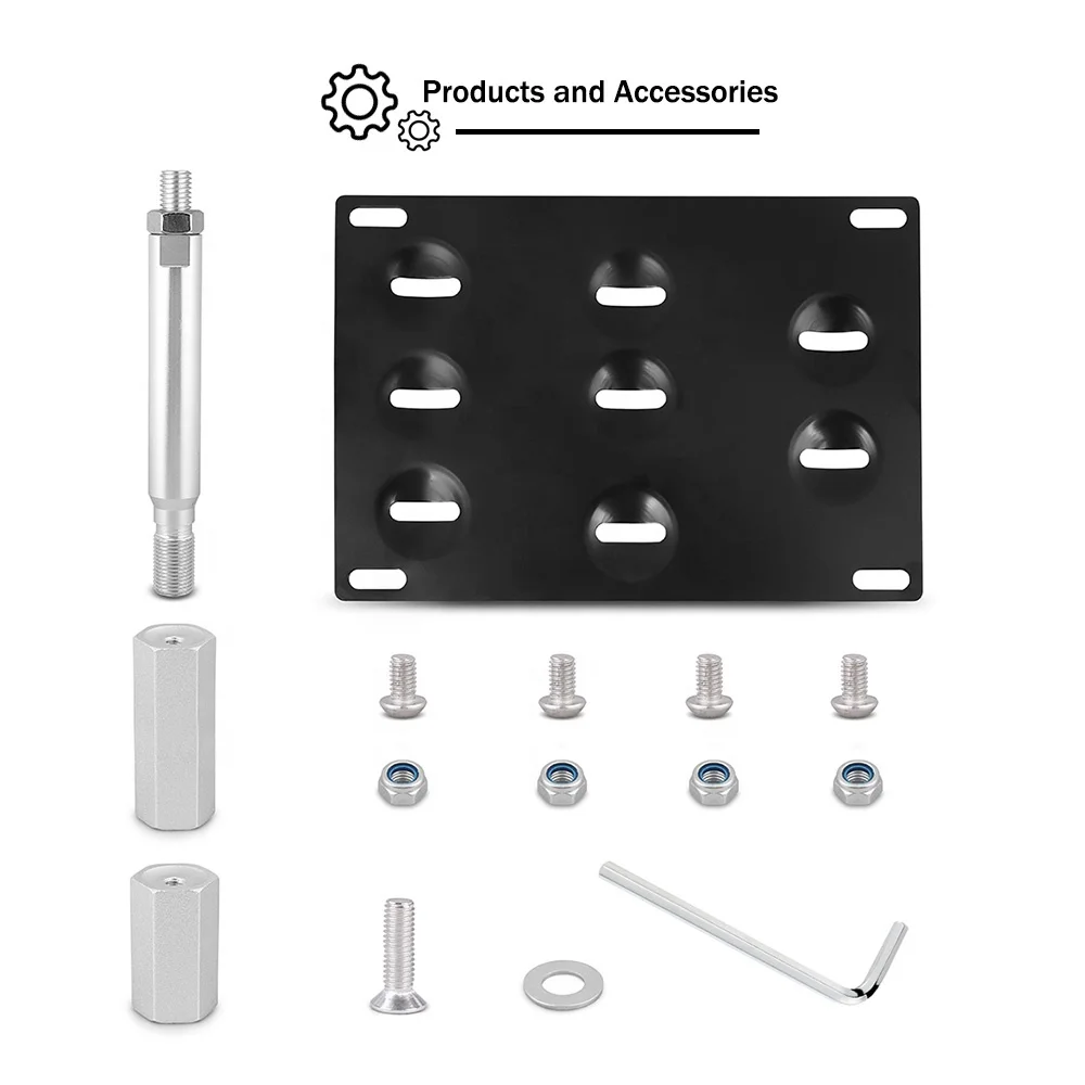 Front Bumper Tow Hook License Plate Mount Bracket Holder for 13-on Toyota GT86 for Subaru BRZ for Scion FR-S For 15-on WRX STI