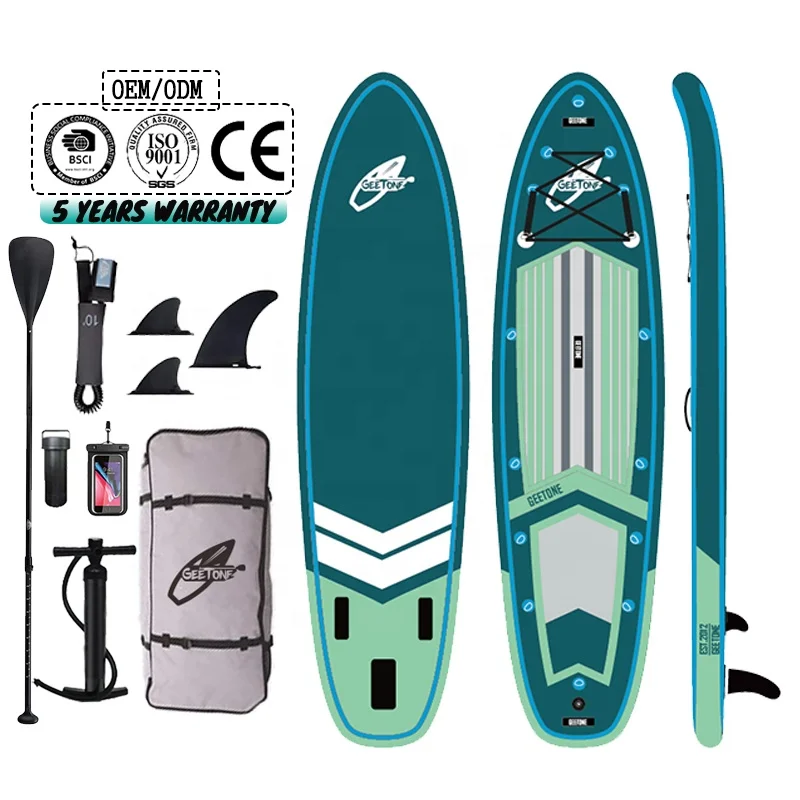 GeeTone Water sports Inflatable Stand Up Paddle Board Inflatable SUP Board Surfboard ISUP Boards