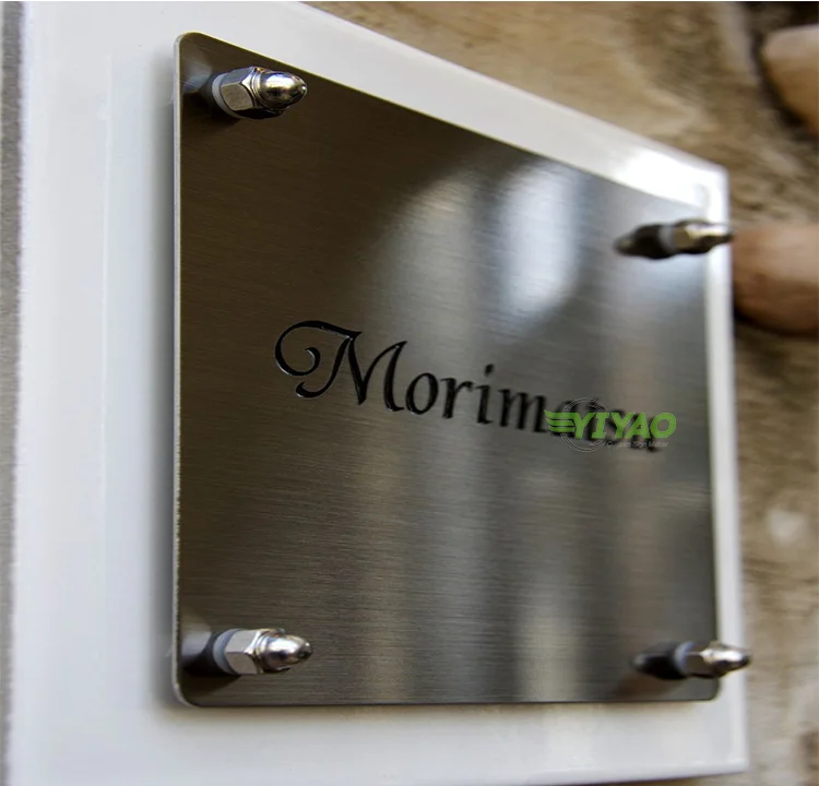 Выгравированная офисная дверь YIYAO табличка с именем оптовая продажа металлический