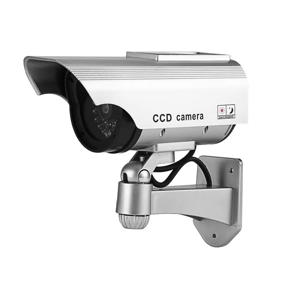 Solar Powered CCTV Blinking Camera Outdoor Wireless Security Surveillance Dummy   Camera Bullet Light warning Security Camera