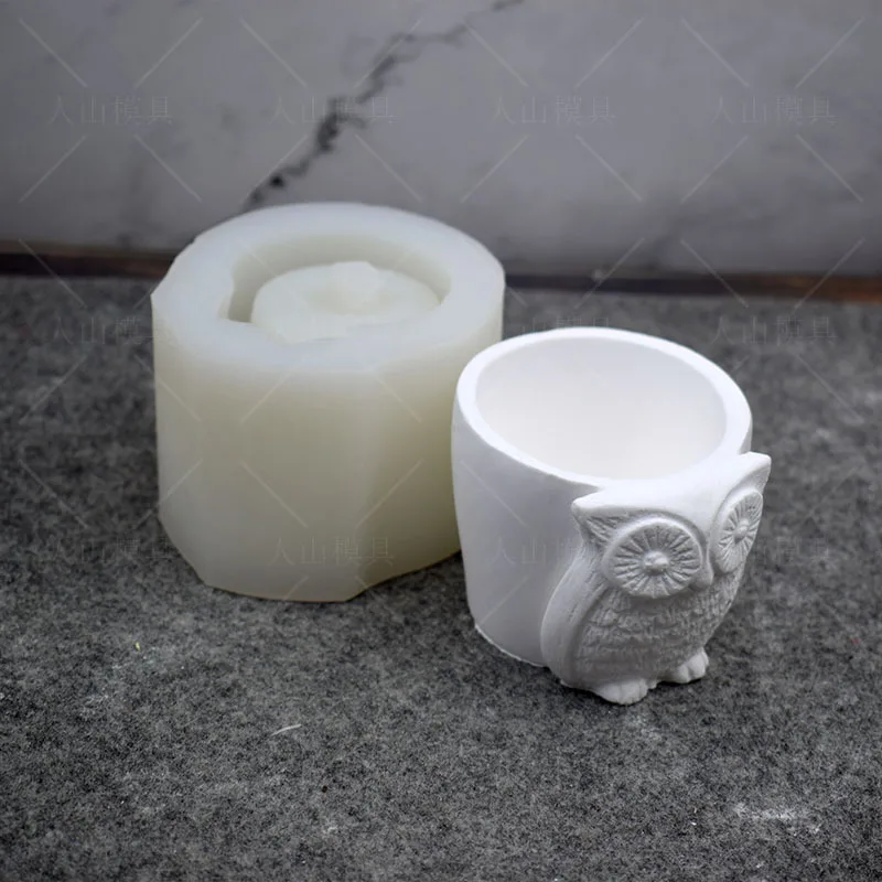 Лидер продаж 3D-формы для цветочных горшков силиконовые формы животных суккулентов растений цементных ручной подсвечник гипсовая форма