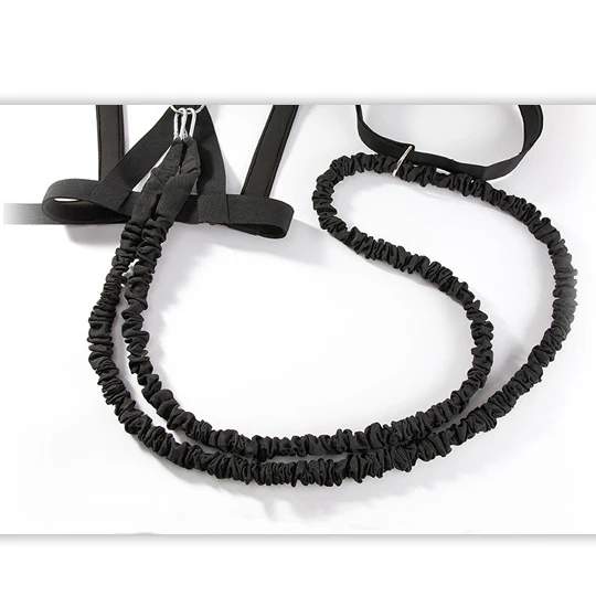 Agility Speed Cord Trainer Set Strength Training Running Bungee Waist Band Double Pull Rope Resistance Band