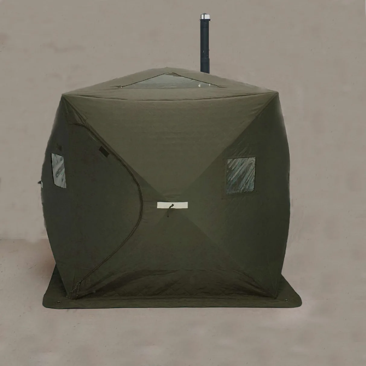Outdoor three layer weatherproof insulation winter pop up tent transparent skylight sauna tent with chimney hole