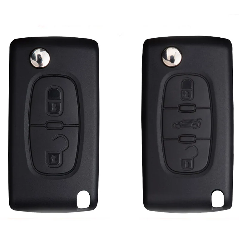 Auto Car Key Care Equipments Key Cover Replacement Folding flip Key Shell Case For Peugeot 106 107 206 207 307 406