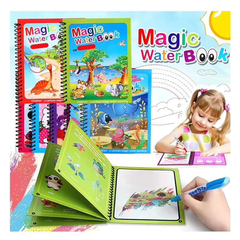 Cheap Doodle Magic Painting  Colour Book Magic Coloring  Water Drawing Book Learning Toys For Kids