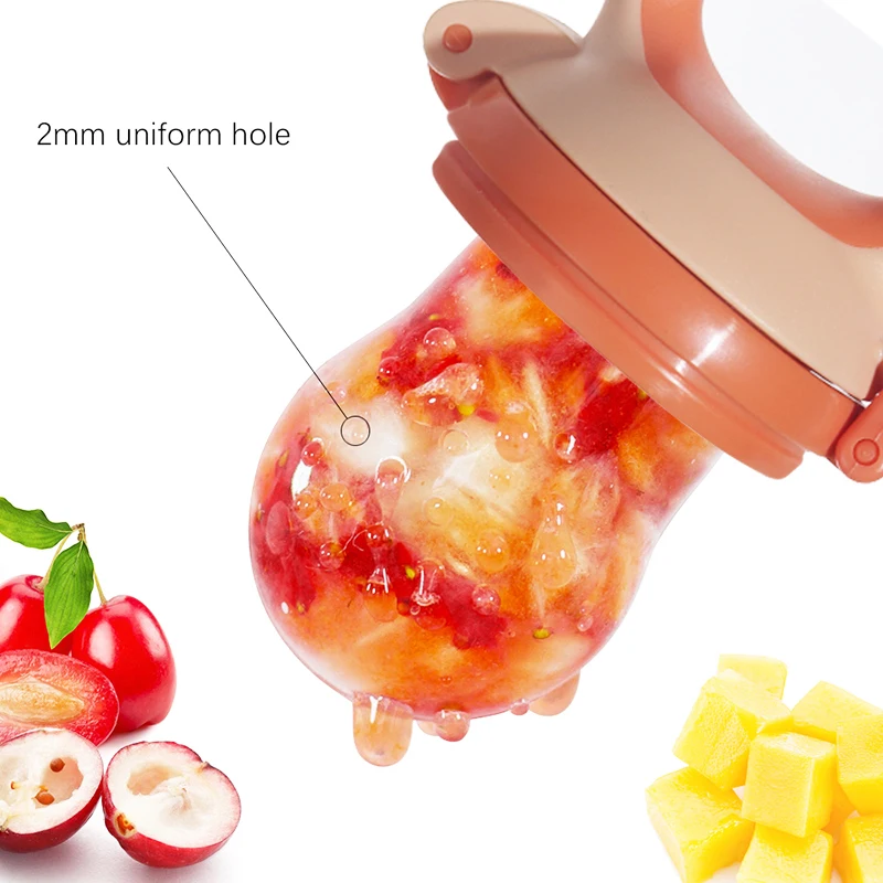 BPA Free Monkey Shape Silicone Baby Fresh Food Fruit Feeder Hot Food Grade Silicone Cute Style for Feeding