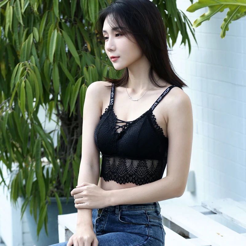 Кружевные жилеты, мягкое нижнее белье, бесшовные кружевные бюстгальтеры с запахом на груди для женщин