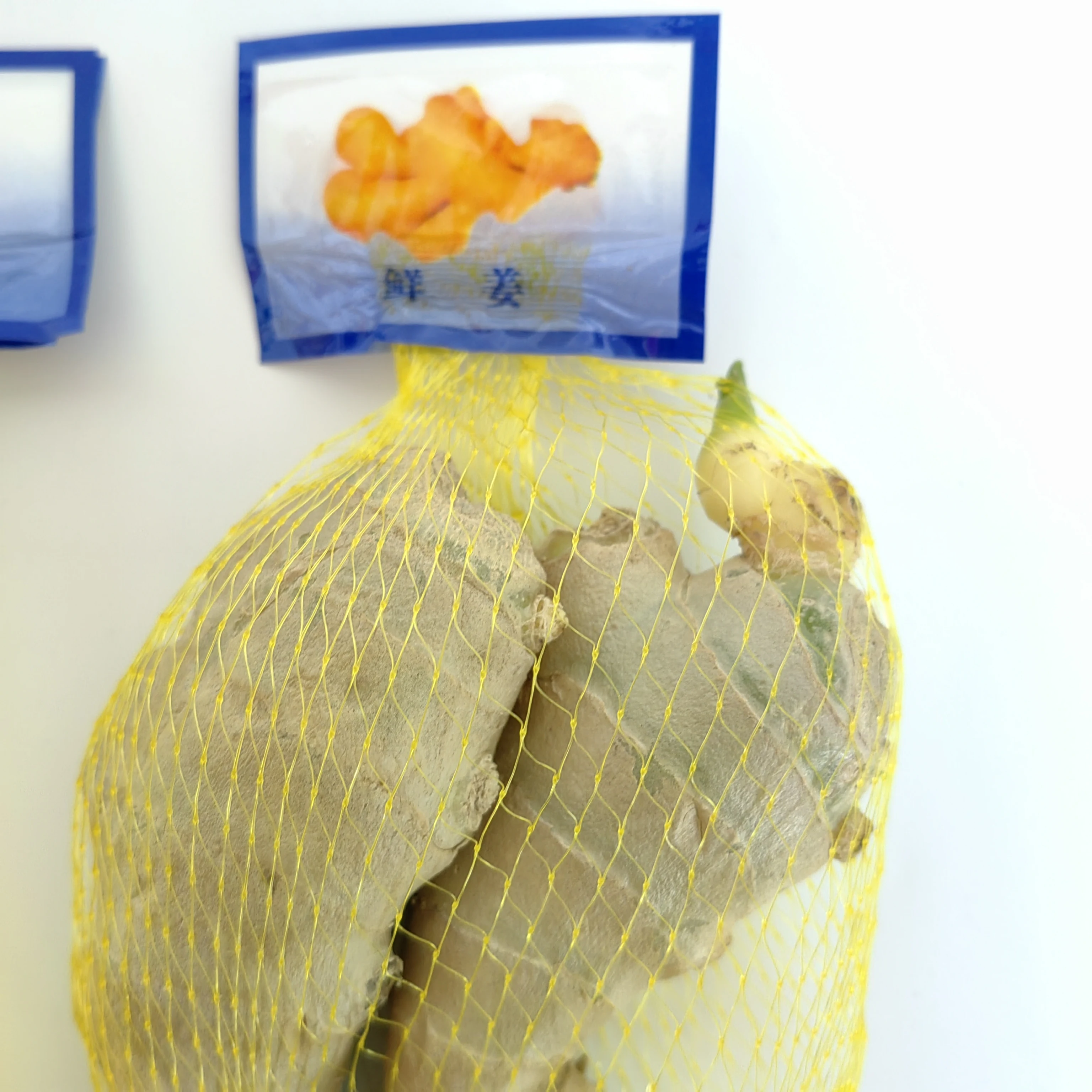 cheap and high quality PP plastic mesh bag for ginger for supermarket packaging supplies
