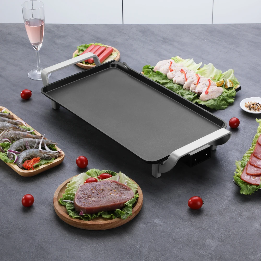Factory Price 2300W table teppanyaki grill table electric grill bbq non stick electric griddle for sale